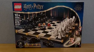 Set 76392 Lego Harry Potter chess set stop motion build