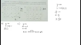 4 1  Sprawdź, czy podane w tabelkach wielkości x i y są wprost proporcjonalne