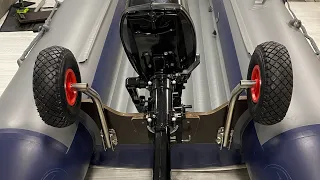 Установка транцевых колёс на лодку Флагман 320 НДНД