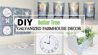 DIY Farmhouse Decor | DIY Faux Galvanized Home Decor | Dollar Tree DIYs | Farmhouse DIYs