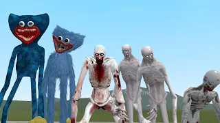 OLD SCP 096 VS SCP 096 VS HUGGY WUGGY!!! Garrys Mod Sandbox