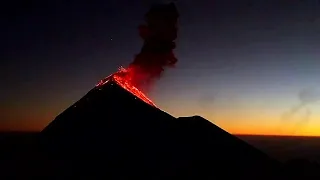 The Pacaya volcano erupted in Guatemala.