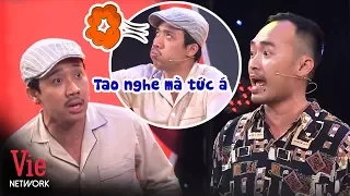 Vào quán bún bò ngang ngược kêu bún mọc, Tiến Luật bị ông chủ quán Trấn Thành chửi té tát