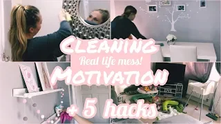 CLEANING MOTIVATION | REAL MESS | CLEANING HACKS THAT WORK! | POWER HOUR