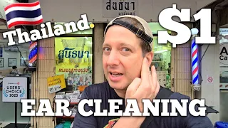 $1 EAR CLEANING made me FLOAT IN THE SKY! Bangkok, Thailand 🇹🇭 (Unintentional ASMR to 100% go sleep)