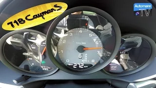 Porsche 718 Cayman S - 0-274 km/h LAUNCH CONTROL (60FPS)