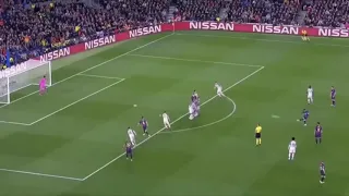 Messi AMAZING free kick vs Liverpool (Spanish commentary)