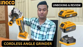 Ingco cordless angle grinder review || cordless angle grinder || बैटरी वाला angle grinder || Ingco