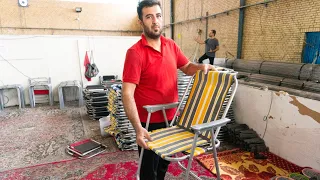 Process of Making FoLding Chair in Factory