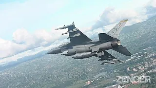 US Fighting Falcons F 16s And Colombian Kfirs Conduct Air Formation During Relampago VI