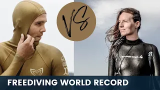 MUST WATCH Freediving World Record CWT | Alexey Molchanov vs Alenka Artnik