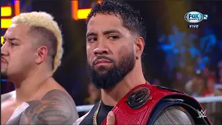 Roman Reigns encara a Jey Uso WWE Smackdown Español 28/10/2022