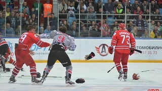 Авто - Чикаго Стил. Массовая драка. Avto (Russia) vs Chicago Steel (USA). Fight,