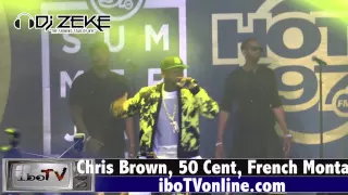 Chris Brown Performs at Summer Jam 2015 bring out 50 Cent and French Montana