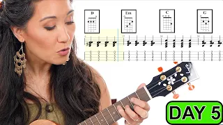 G, Em, D, C Beginner Ukulele Chord Drills with Play Along Exercises