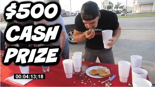 $500 Burger Eating Contest in Texas! National Cheese Burger Day | Man Vs Food