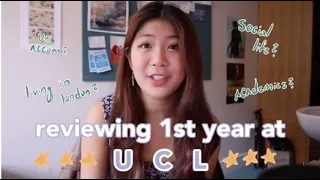 reviewing my first year at UCL
