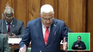 Fijian Prime Minister supports and contributes to the debate of the 2022 - 2023 National Budget bill