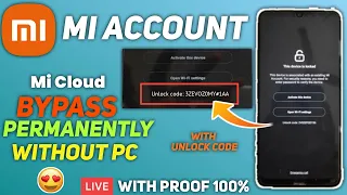 Mi Account Unlock Permanently All Models Support Free MIUI 11/12/13 Without PC | New 100% Working