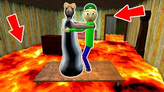 Granny vs Baldi vs *floor is lava* - funny horror school animation (1-10 part. all series in a row)