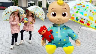 Baby Dolls and JoJo doll - funny story about rain Video for kids | Magic Twins