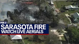WATCH LIVE: SkyFOX flys over Sarasota house fire