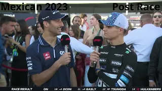 Lando Norris P5! - Daniel Ricciardo P7! Post Race! @ Mexican GP 2023! Good Friends!