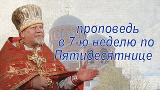 Проповедь в 7-ю неделю по Пятидесятнице