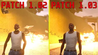 GTA The Trilogy The Definitive Edition PS4 Pro Day One vs 1.03 Patch Framerate Test