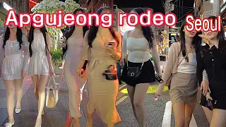 [4K KOREA] Seoul nightlife 🔥압구정로데오 거리는 화끈하네요