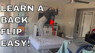 HOW TO DO A BACKFLIP ON A BED WITHOUT BEING SCARED