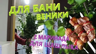 Для БАНИ заготовка/Веник есть,а бани нету/Маринуем мясо на шашлык 2мя спосабами/Подарил цветы