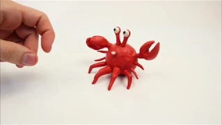 DibusYmas Clay Crab 💕 Play Doh Stop motion cartoons