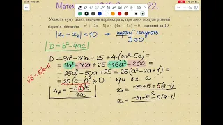 Математика. НМТ. Завдання з параметром.