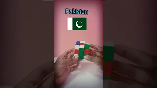 Pakistan flag on a Rubik's cube#shorts