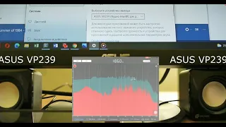 Колонки 2.0 Oklick OK-330  VS  встроенных в монитор ASUS VP239 динамиков