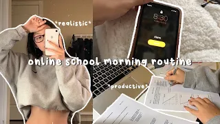 my REAL 8 AM online school morning routine 🥑