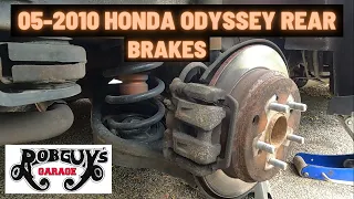 Honda Odyssey rear brakes replacement 2005 2006 2007 2008 2009 2010