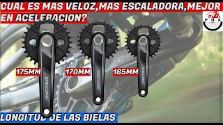 AFECTAN O HAY BENEFICIOS LONGITUD DE BIELAS?CUAL ES MAS VELOZ ,MAS ESCALADORA? COMPONENTES MTB