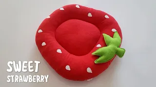 How to make Strawberry | DIY Pet bed | Sewing | Craft Art