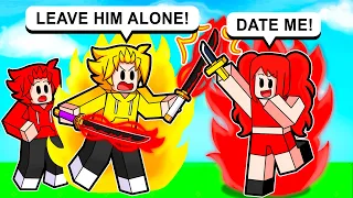 My BIGGEST HATER Tries to ONLINE DATE My Brother! (Roblox Blox Fruits)