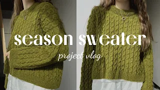 knitting the season sweater | process, pattern and yarn review |  project vlog by kniteryna