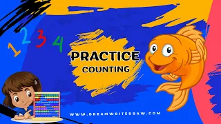 Counting Practice for children 4 and up. Counting Adventure count the gold fish.