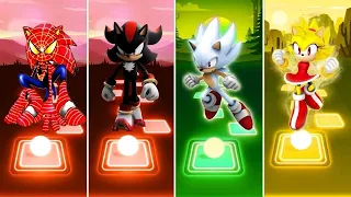 Spider Man Sonic 🆚 Hyper Sonic 🆚 Super Amy Rose 🆚 Shadow Sonic | Sonic Tiles Hop EDM Rush