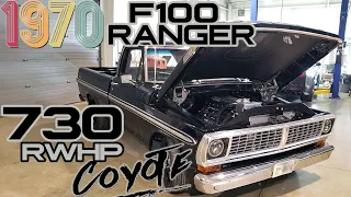 1970 F100 (RANGER) Coyote Swap QA1 Suspension Whipple Supercharger 730 rwhp WALK AROUND AT BRENSPEED