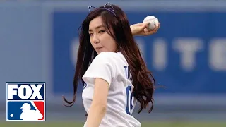 Tiffany Hwang Throws Worst First Pitch Ever