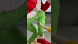 Sculpting a model of the Grinch to figure out exactly how I’m going to make him into a lifesize CAKE