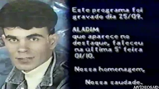 Alan e Aladim: O Destino nos separou (Última apresentação da dupla no Clube do Bolinha) 25/09/1992