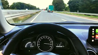 Mazda CX-3 SkyActiv 200 km/h 124 mph on German Autobahn