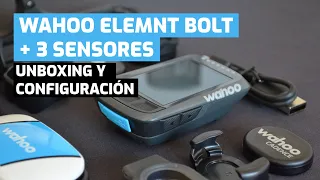 Unboxing y Configuración en Español Wahoo Elemnt Bolt con Sensores de Cadencia, Velocidad y Tickr